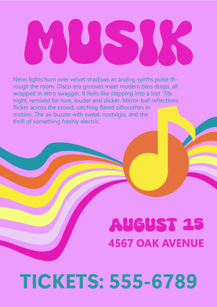 Plakat fremstillet i Indesign