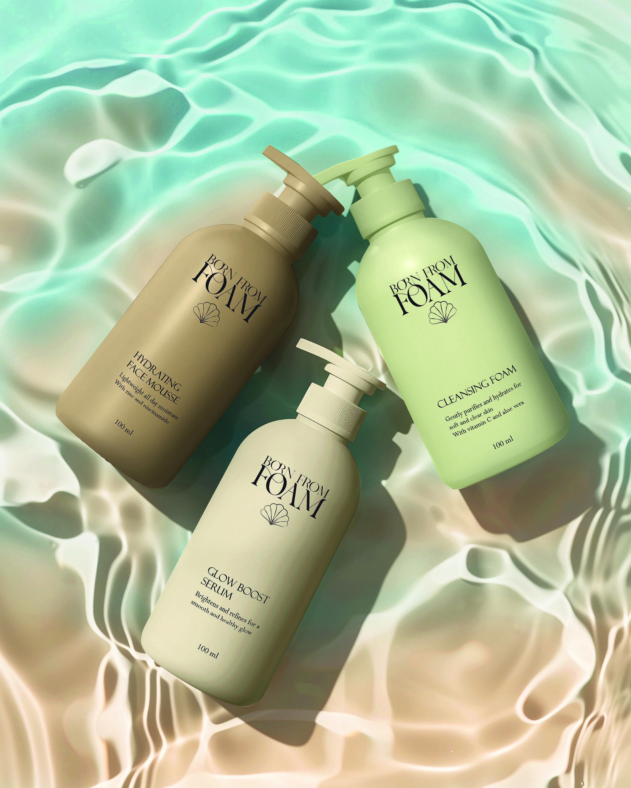 Born From Foam produkter i vandet